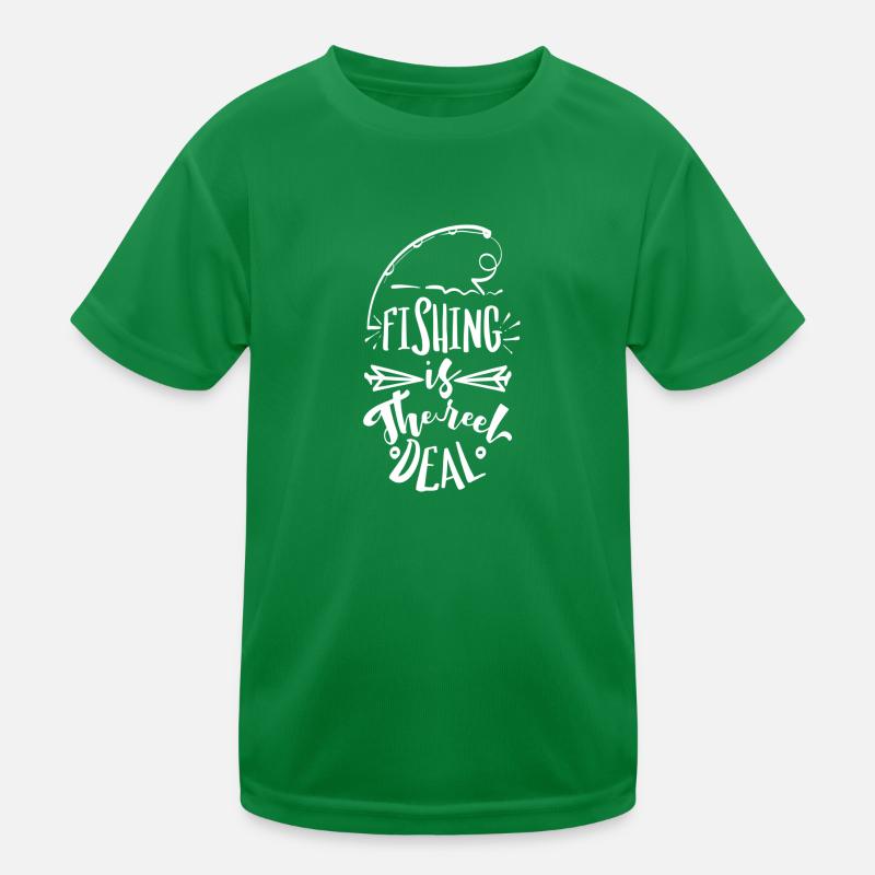 Angeln ist das Rollengeschäft Kinder Funktions-T-Shirt