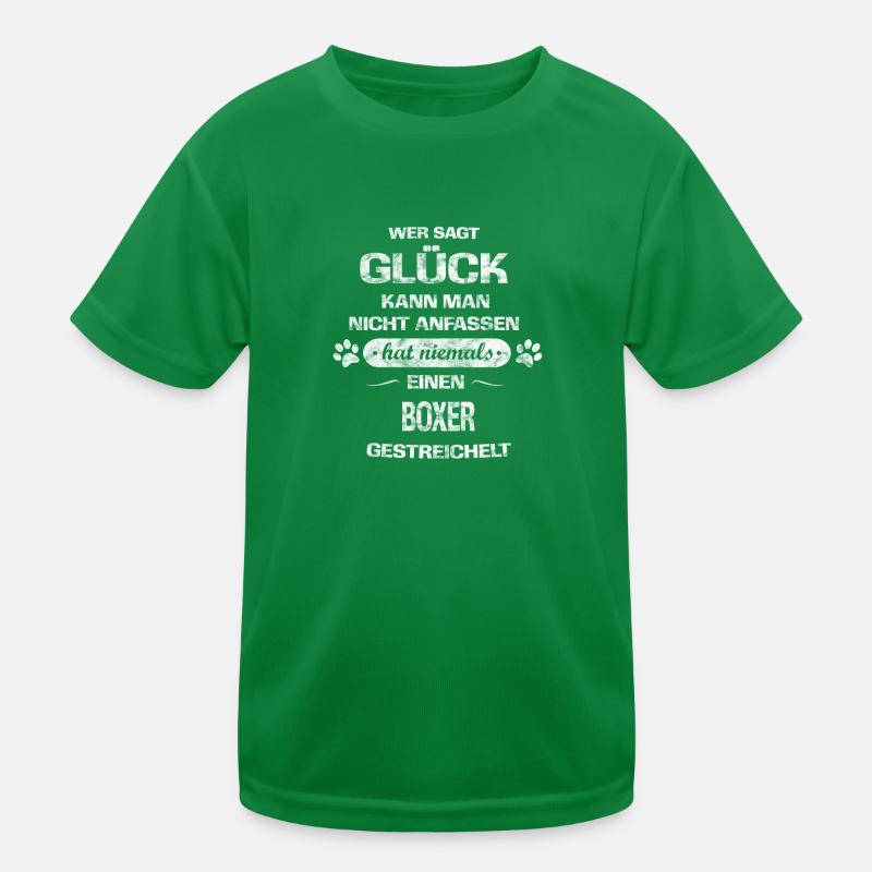 Hund Glueck BOXER Kinder Funktions-T-Shirt