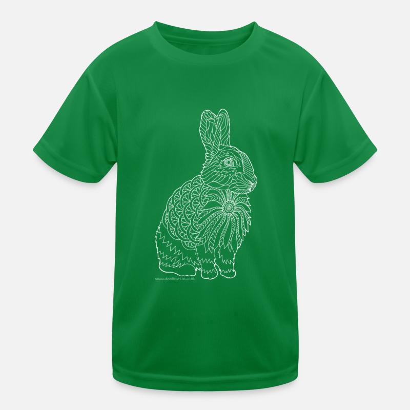 Rabbit design white Kids Functional T-Shirt
