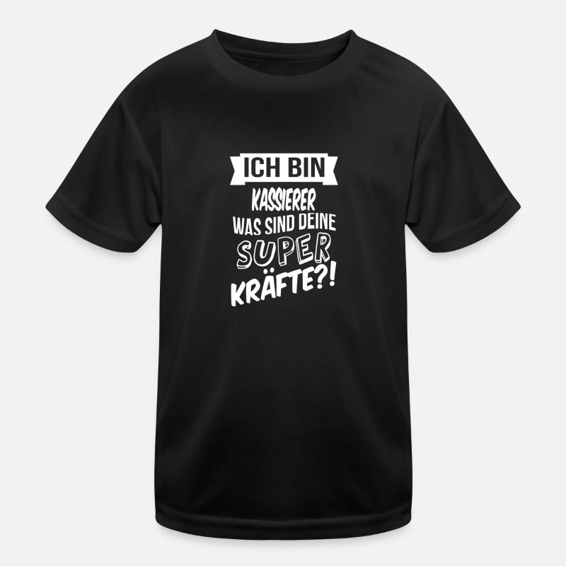 ich bin kassierer was sind deine superkraefte Kinder Funktions-T-Shirt