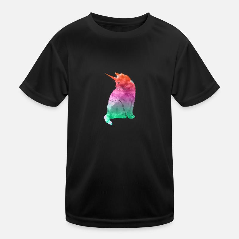 Einhorn Katze Geschenk Kinder Funktions-T-Shirt