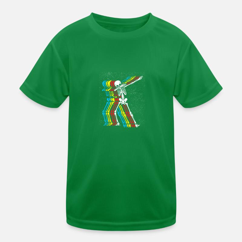 dabbendes Skelett Halloween Kinder Funktions-T-Shirt