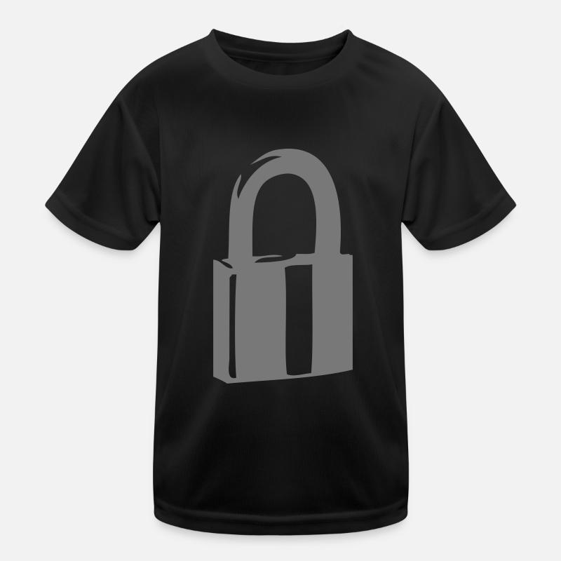 Vorhängeschloss Sicherheit oder Schlosser Kinder Funktions-T-Shirt