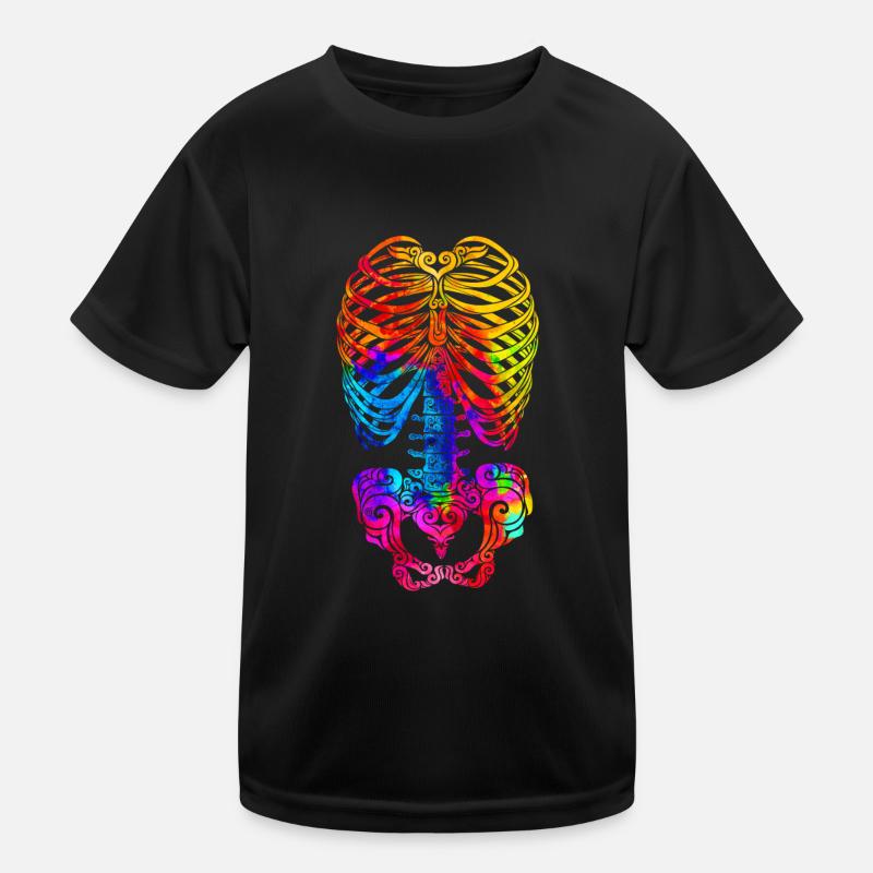Swirly Skeleton Kids Functional T-Shirt