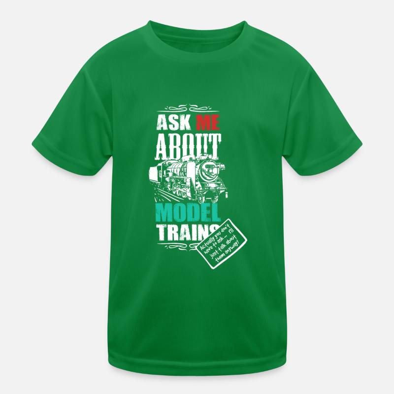 Model Train citation cadeau | Demandez-moi T-shirt sport Enfant