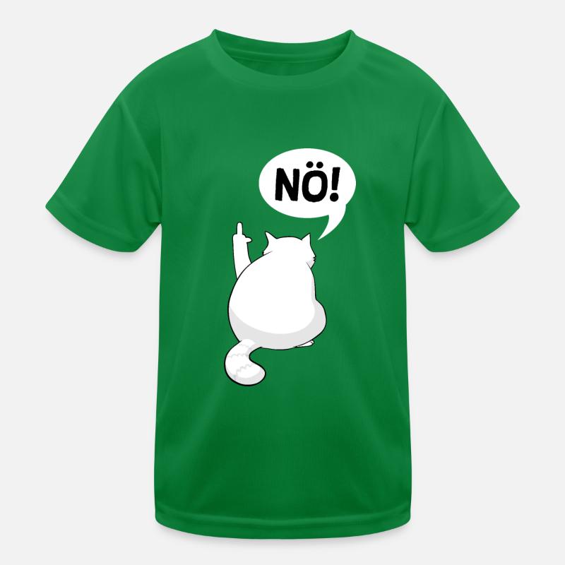 Nö Katze Statement Lustiger Sarkasmus Spruch Kinder Funktions-T-Shirt