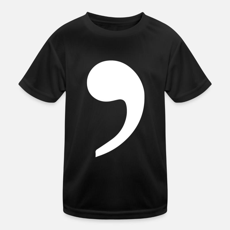 virgule blanc tendance idée cadeau ponctuation T-shirt sport Enfant