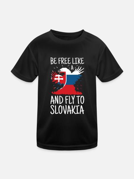 Slovakia Flag Vintage Slovak Flag Home - Kids Functional T-Shirt - black - Front