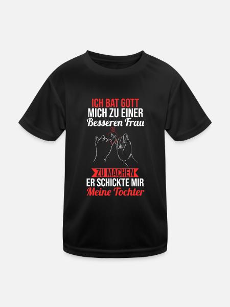 Mutter Tochter Mama - Kinder Funktions-T-Shirt - Schwarz - Vorne