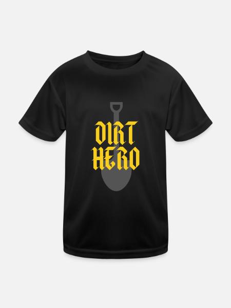 Dirt Hero - Kids Functional T-Shirt - black - Front