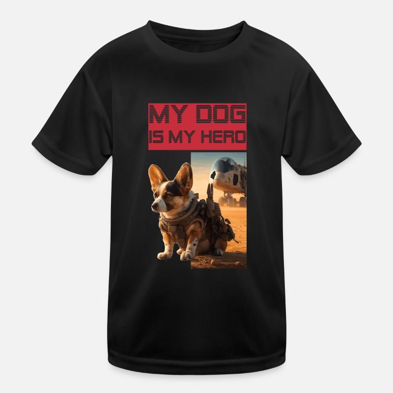 Welsh Corgi Pembroke als Held und Wachhund Kinder Funktions-T-Shirt