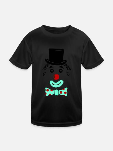 Sourire de clown - T-shirt sport Enfant - noir - Devant