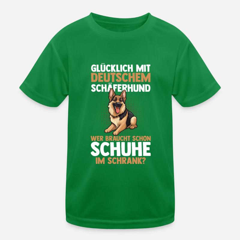 Hund Deutscher Schäferhund Kinder Funktions-T-Shirt