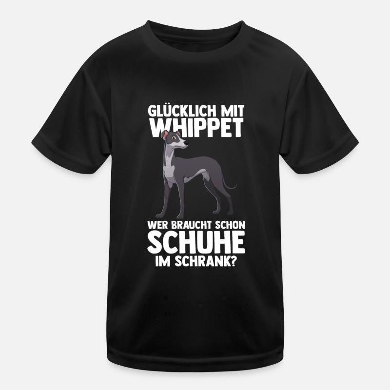 Hund Whippet Kinder Funktions-T-Shirt