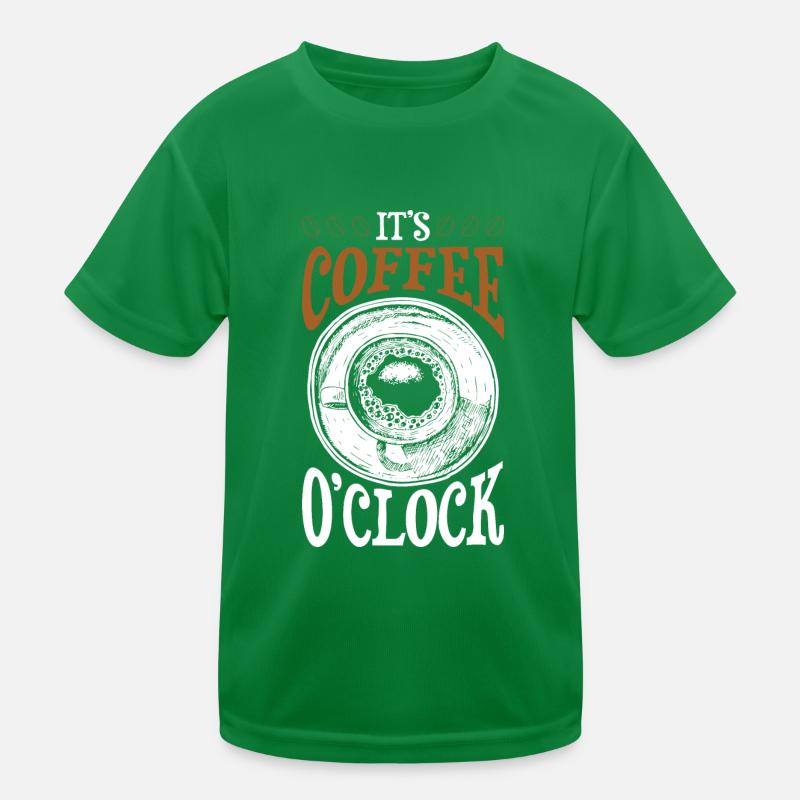 Its Coffee o'clock Kinder Funktions-T-Shirt