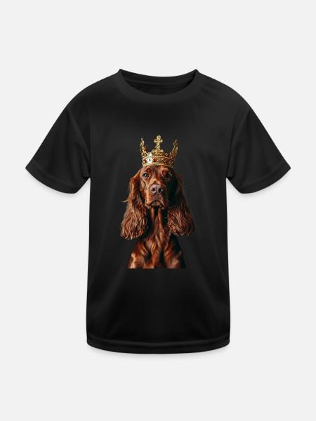 Irish Setter - Kinder Funktions-T-Shirt - Schwarz - Vorne