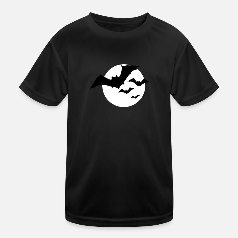 Halloween bat swarm 1c Kids Functional T-Shirt