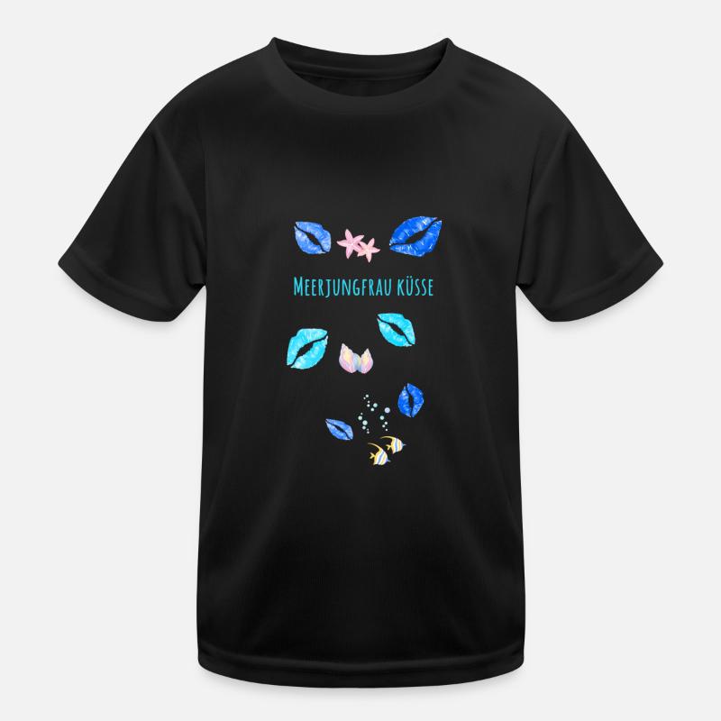 Sirène, Bisous, Sous L’eau, Lèvres Bleues T-shirt sport Enfant