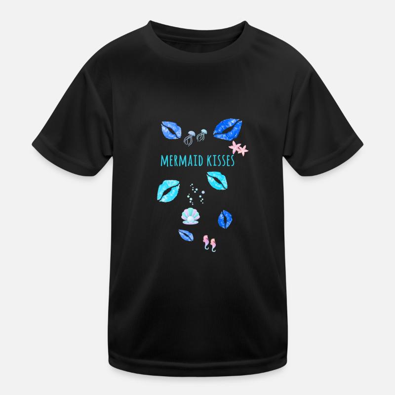 Bisous de sirène, sous l’eau, lèvres bleues T-shirt sport Enfant