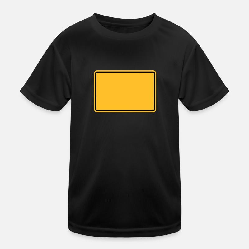 Ortsschild Kinder Funktions-T-Shirt