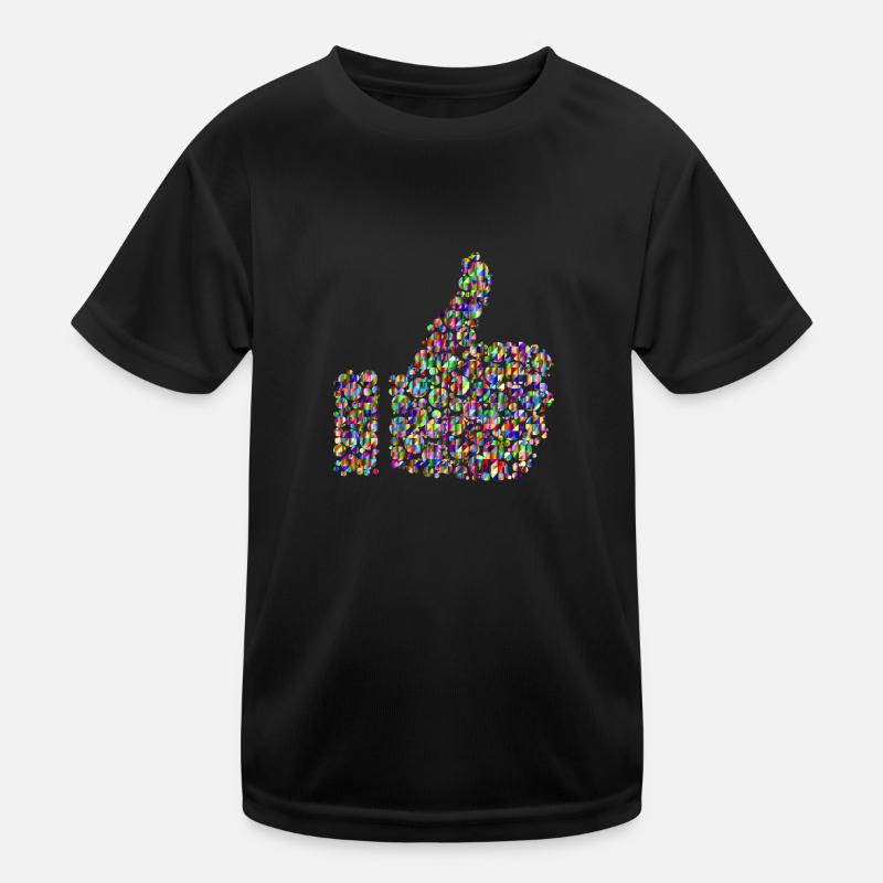 Rainbow colored thumb Kids Functional T-Shirt