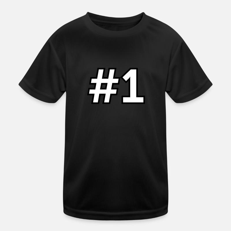 Sport Nummer 1 Eins Kinder Funktions-T-Shirt