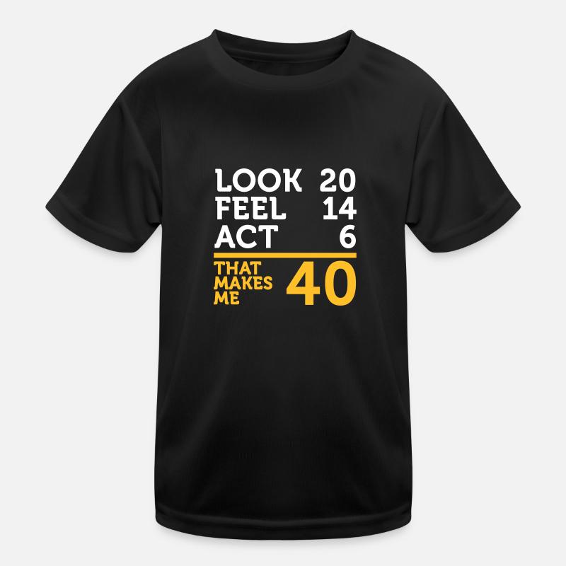 J'ai 40 ans, mais mon coeur est encore jeune! T-shirt sport Enfant