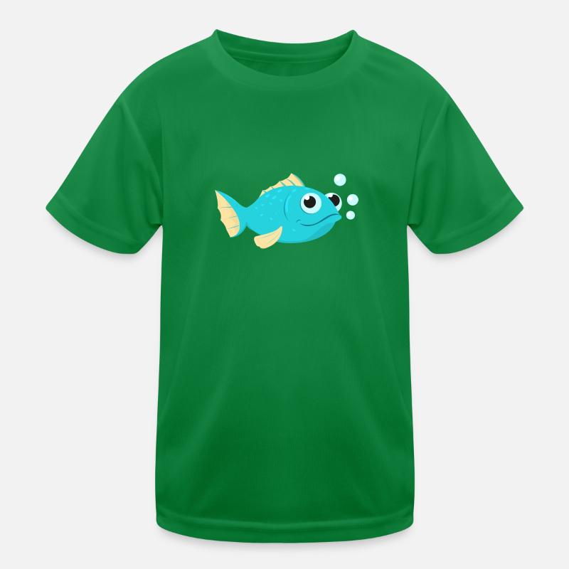 small fish fish fish angler fishing Kids Functional T-Shirt