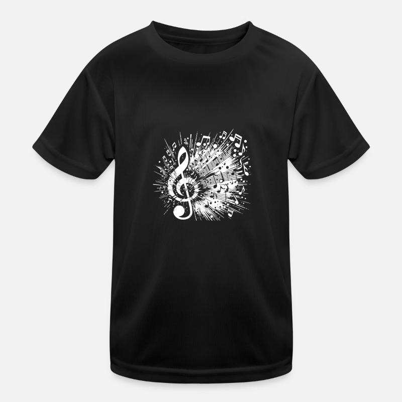 Échelle de clé de musique explosive T-shirt sport Enfant