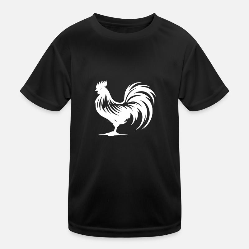 Klassicher Bauernhof Gockel Kinder Funktions-T-Shirt