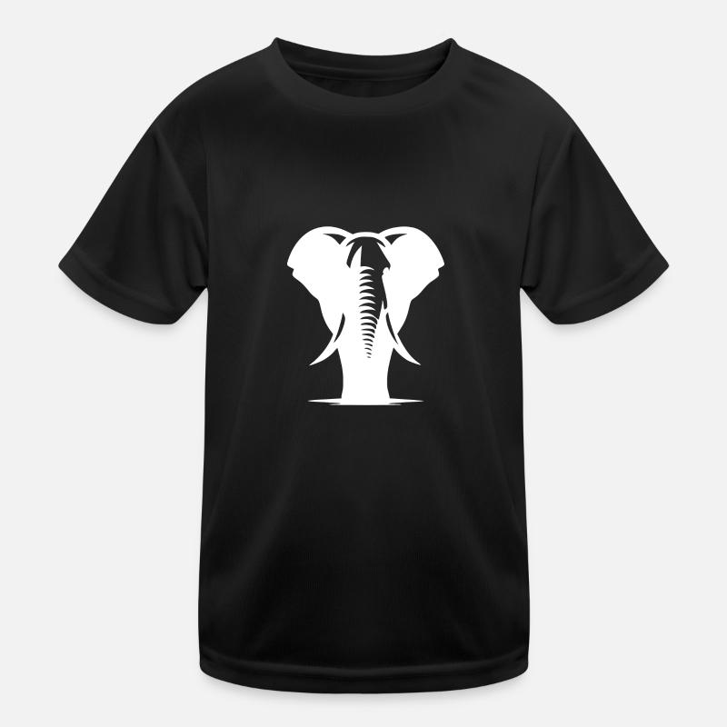 Elephant portrait proboscis with tusks Kids Functional T-Shirt