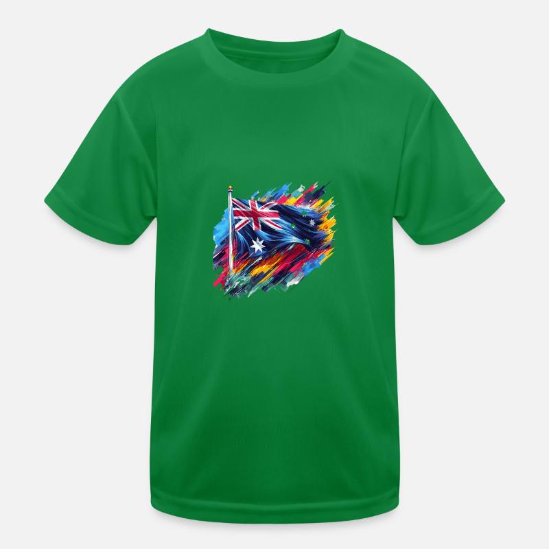 Drapeau australien en couleurs T-shirt sport Enfant