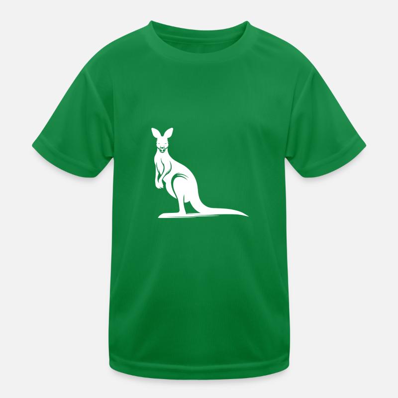 Elegant kangaroo silhouette stylized animal motif Kids Functional T-Shirt