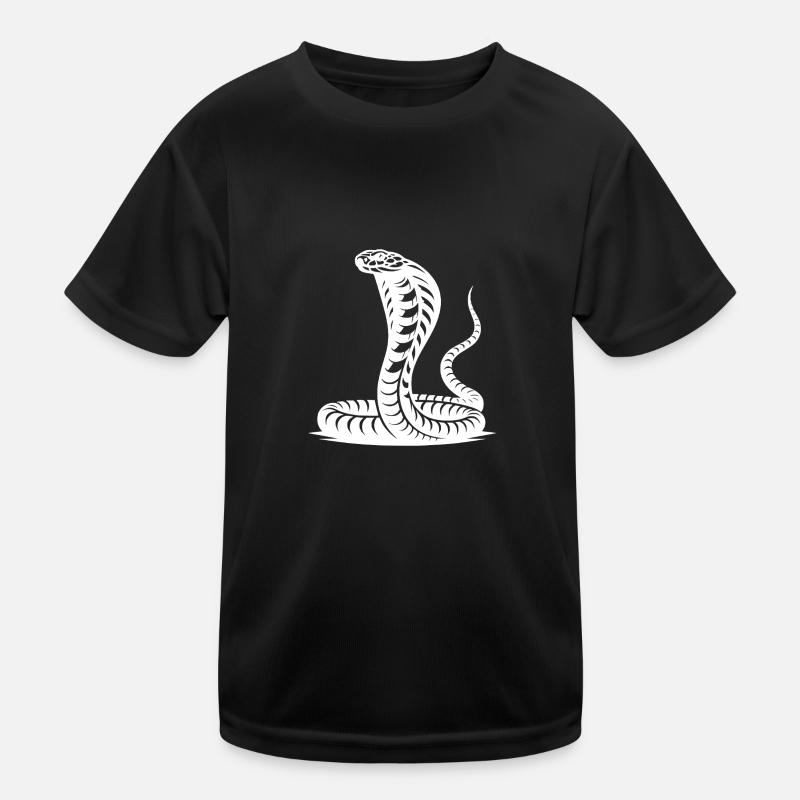 Cobra Snake Neck Shield Threatening Posture Design Kids Functional T-Shirt