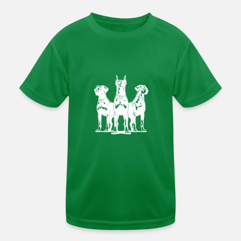 Three elegant vigilant guard dogs on post Kids Functional T-Shirt