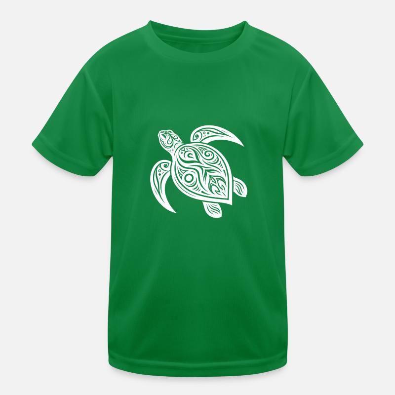 Turtle Spell Mystical Tribal Turtle Kids Functional T-Shirt
