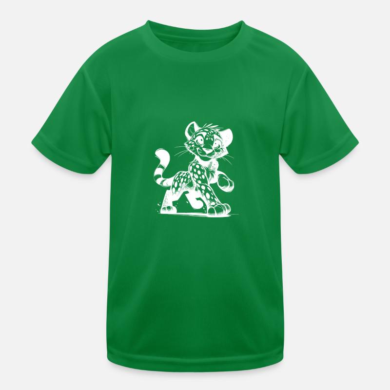 Léopard avec sourire, points et facteur de câlin T-shirt sport Enfant