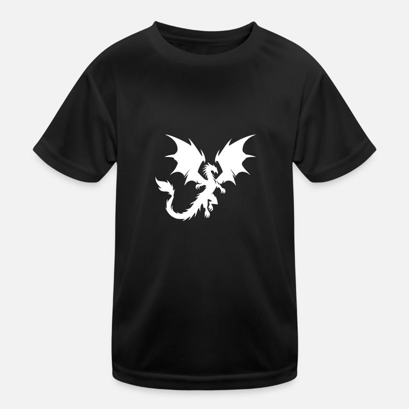 Large flying dragon with huge wings Kids Functional T-Shirt