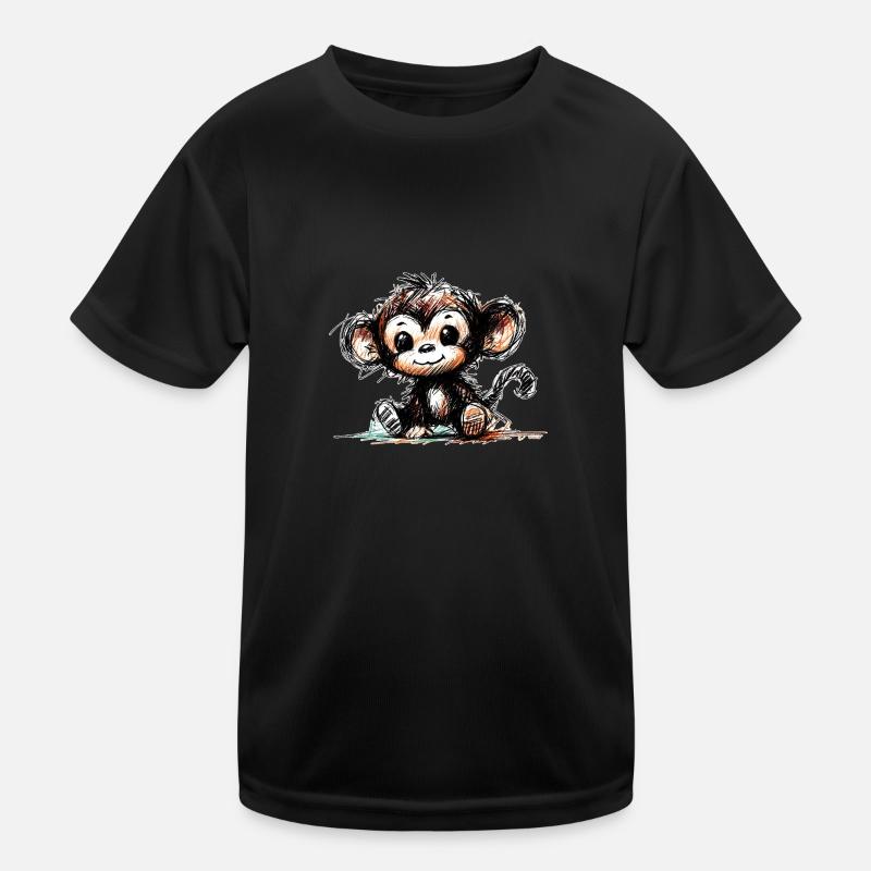 Monkeys - Kids Functional T-Shirt - black