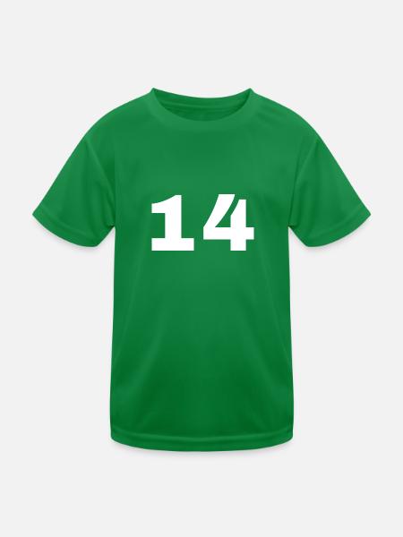 14 - Kinder Funktions-T-Shirt - Kelly Green - Vorne