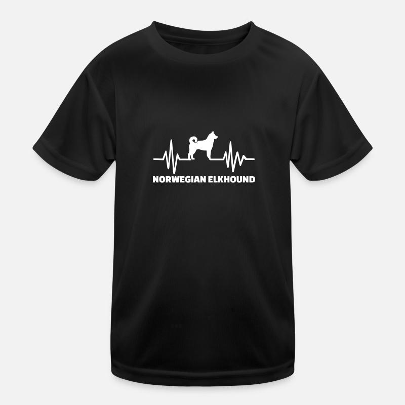 Norwegian Elkhound Kids Functional T-Shirt