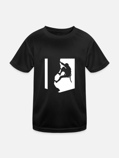 Escalade minimale - T-shirt sport Enfant - noir - Devant