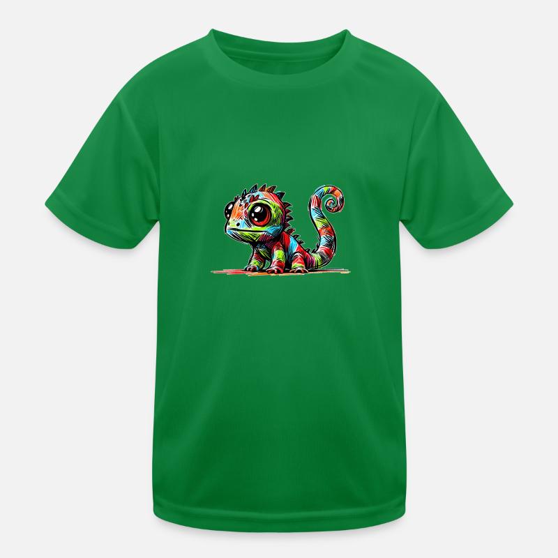 Chamäleon Kinder Funktions-T-Shirt