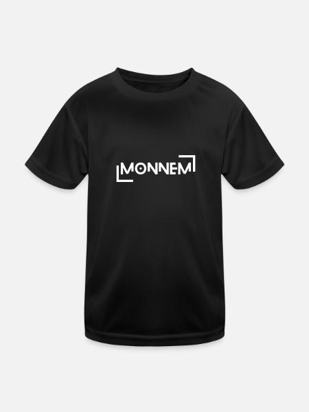 Monnem Mannheim Kurpfalz - Kinder Funktions-T-Shirt - Schwarz - Vorne