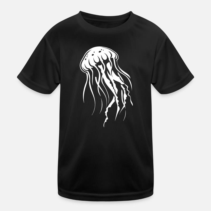 Qualle mit Tentakeln, Meeresbewohner Kinder Funktions-T-Shirt