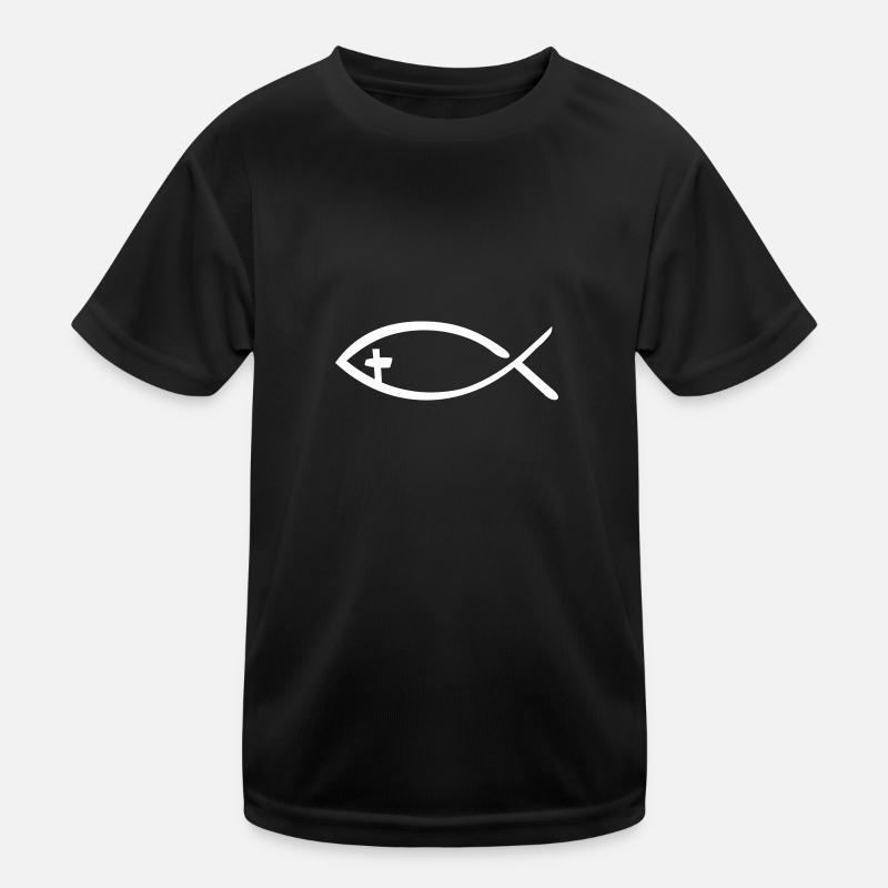 Jesus Fish Kids Functional T-Shirt