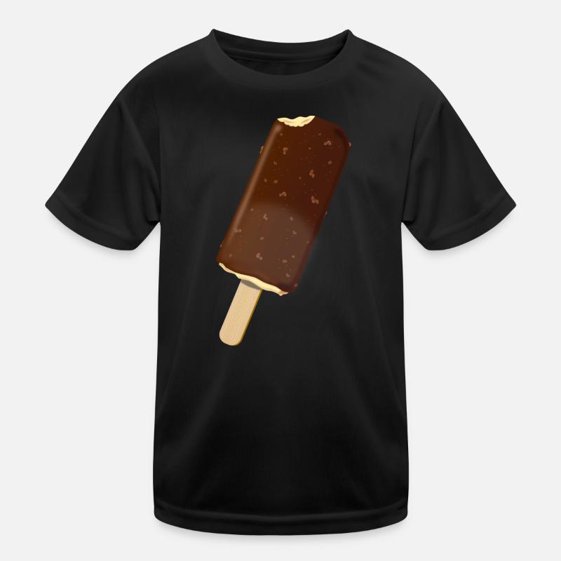 Eis - Kinder Funktions-T-Shirt - Schwarz