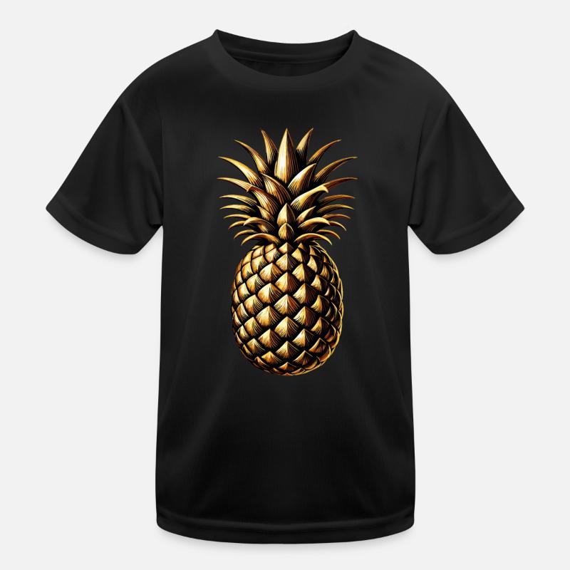 Cadeau ananas doré T-shirt sport Enfant
