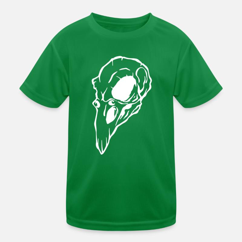 Krähenschädel Halloween Kinder Funktions-T-Shirt