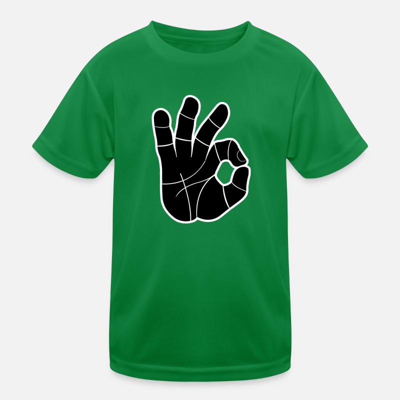Signe de la main OK | OK signe de la main T-shirt sport Enfant